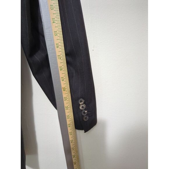 Whitcomb‎ & Shaftesbury Mens Bespoke Sport Coat Two Button Dark Gray Size 40R - Picture 8 of 10